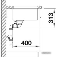Blanco Subline 340/160-U (левая, алюметаллик) Image #3