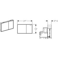 Geberit Sigma 60 115.640.SI.1 (белое стекло) Image #2