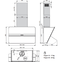 Falmec Flipper Green-Tech 85 800 м3/ч (белый) Image #7