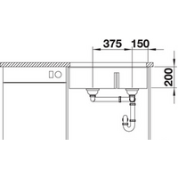 Blanco Subline 430/270-U (антрацит) 523151 Image #4