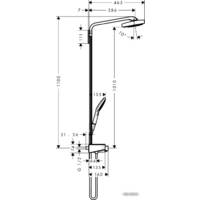 Hansgrohe Raindance Select E 300 3jet Showerpipe [27127000] Image #2