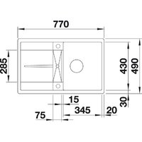 Blanco Metra 45 S-F 527290 (вулканический серый) Image #3