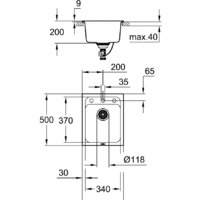Grohe K700 50-C 40/50 1.0 31650AP0 (черный гранит) Image #2