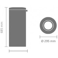 Brabantia Waste Paper Bin 30 л (стальной матовый) Image #7