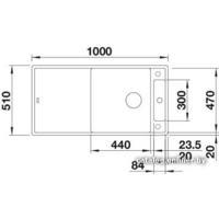 Blanco Axia III XL 6 S (разделочная доска из ясеня, серый беж) Image #2