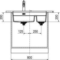 Franke Kubus 2 KNG 120 (миндаль) Image #3