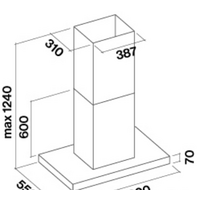 Falmec Plane NRS Island 120 800 м3/ч (нержавеющая сталь) Image #3