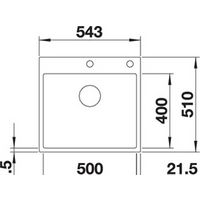 Blanco Subline 500-IF/A SteelFrame (антрацит) 524111 Image #2