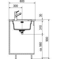Franke Kubus 2 KNG 110-62 125.0528.620 (оникс) Image #4