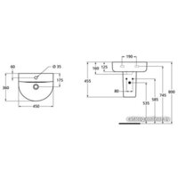 Ideal Standard Connect Arc 45x36 [E796801] Image #2