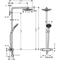 Hansgrohe Select S 240 2jet Showerpipe (27129400) Image #2