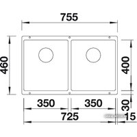 Blanco Subline 350/350-U (антрацит) Image #1