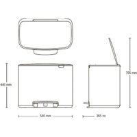 Brabantia Bo Pedal Bin 3 x 11л (черный матовый) Image #10