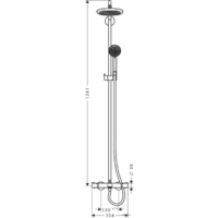Hansgrohe Croma 220 Showerpipe для ванны 1406 мм (27223000) Image #3