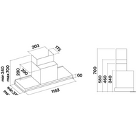 Falmec Virgola Black 120 600/960 м3/ч (черный) Image #4