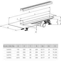 Radaway Slim 950 5L095S+5R095SGB Image #5