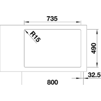 Blanco Andano 340/340-IF/A 525248 (с клапаном-автоматом, сатин) Image #5