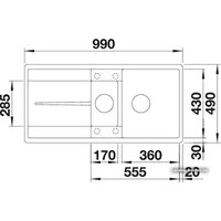 Blanco Metra 6 S-F (антрацит) [519113] Image #2