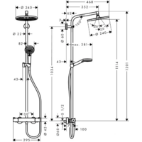 Hansgrohe Crometta S 240 1jet Showerpipe [27267000] Image #2