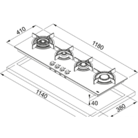 Franke FHCR 1204 3G TC HE BK C Image #2