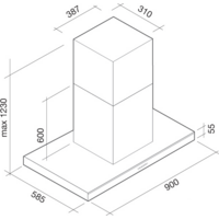 Falmec Lumina NRS Island 90 800 м3/ч (нержавеющая сталь) Image #4