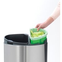 Brabantia Touch Bin Recycle 10+23 л (стальной матовый) Image #5