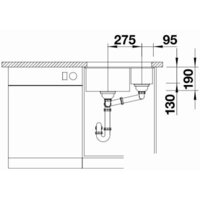 Blanco Subline 340/160-U 525985 (правая, черный) Image #4