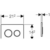 Geberit Omega 20 115.085.JQ.1 (хром лакированный матовый/хром глянцевый) Image #2