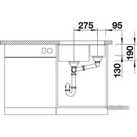 Blanco Subline 340/160-U (белый, правая) [520406] Image #4