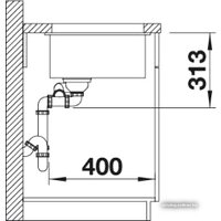 Blanco Subline 340/160-U (белый, правая) [520406] Image #3