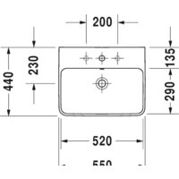 Duravit ME by Starck 55x44 [2335550000] Image #2