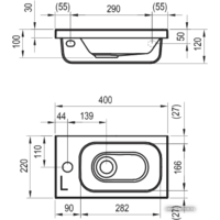 Ravak Chrome 400 правый 40x22 [XJGP1100000] Image #5
