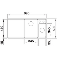 Blanco Axia III 6 S-F (разделочная доска из ясеня, темная скала) 524664 Image #2