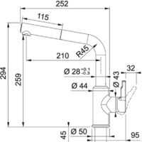 Franke Urban 115.0595.091 (оникс) Image #2