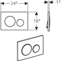 Geberit Sigma 20 115.882.KK.1 (белый/позолота) Image #2