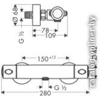 Hansgrohe Croma 100 Multi/Ecostat 1001 SLCombi 900 мм (27085000) Image #5
