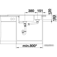 Blanco Delta II (антрацит) Image #6