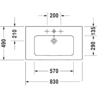 Duravit ME by Starck 83x49 [2336830000] Image #3