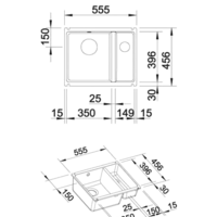 Blanco Subline 350/150-U (глянцевая магнолия) 519597 Image #2