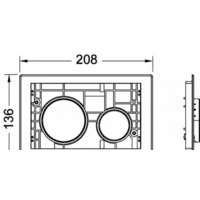 Tece Клавиша модульной системы Loop 9240669 (нержавеющая сталь/сатин) Image #2