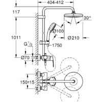 Grohe Tempesta Cosmopolitan System 210 26224001 Image #2