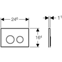 Geberit Sigma 20 115.882.KL.1 (белый/хром матовый) Image #2